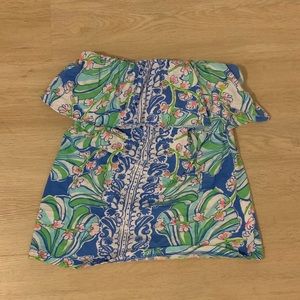 Strapless Lilly Pulitzer top
